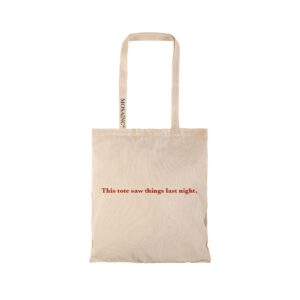 This tote saw things last night.